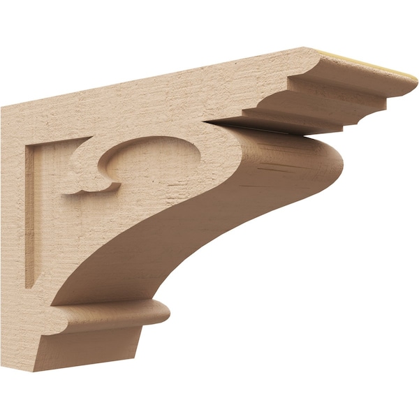 Ekena Millwork 6"W x 18"D x 12"H Classic Mayflower Rough Cedar Woodgrain TimberThane Corbel, Primed Tan CORUR06X18X12MAYRCPR - main